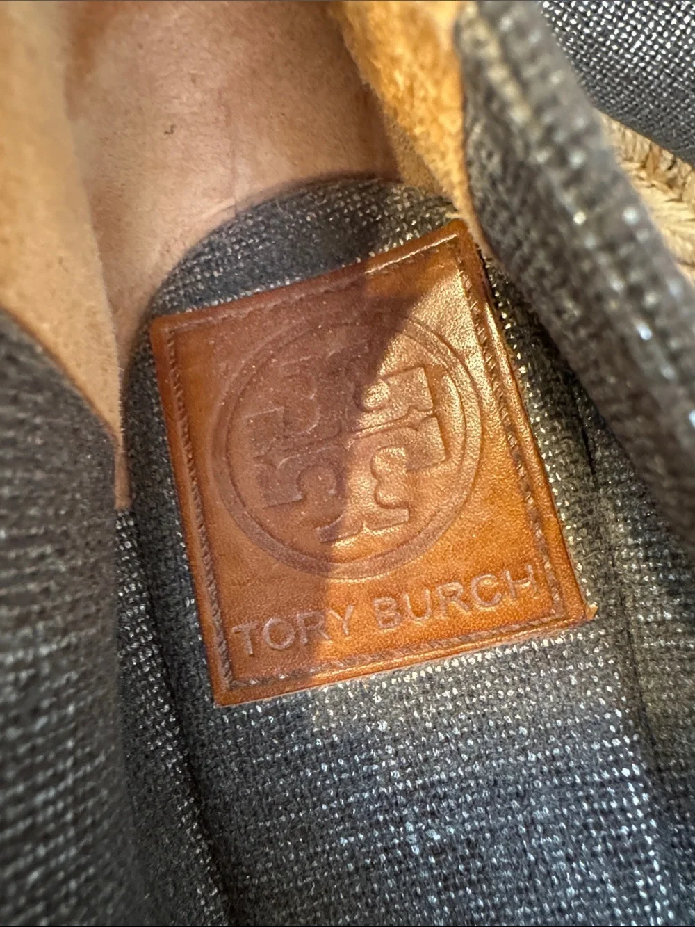 Tory Burch metallic gray